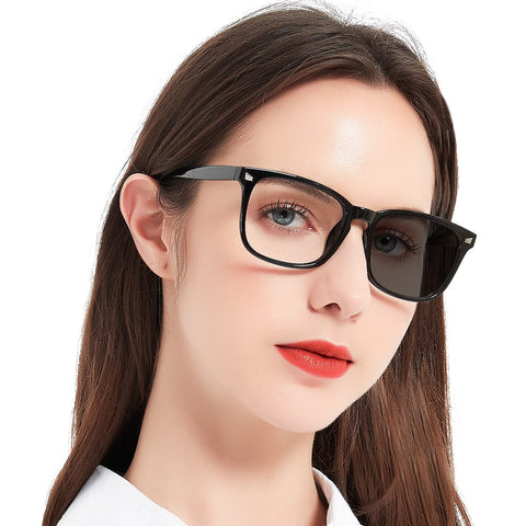 MARE AZZURO Photochromic Reading Glasses Women Blue Light Blocking Square Readers 1.0 to 4.0