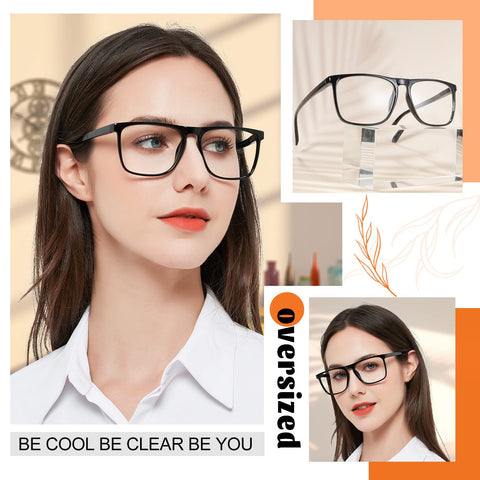 MARE AZZURO Oversized Reading Glasses Women Lightweight Large Readers