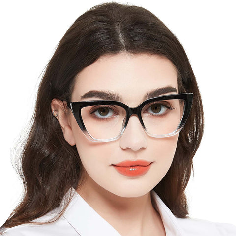 MARE AZZURO Oversized Reading Glasses for Women Large Cat Eye Readers