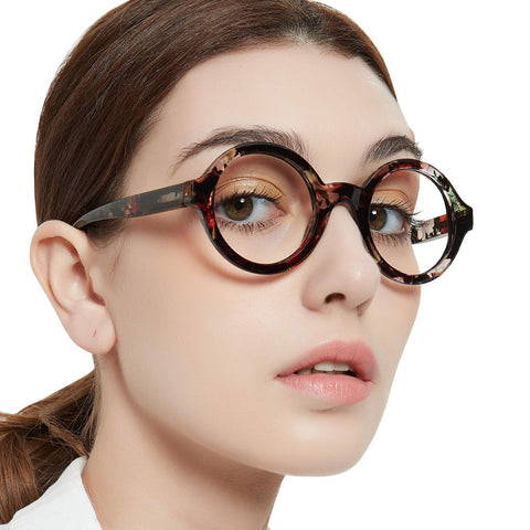 MARE AZZURO Round Reading Glasses 1.0 Women Stylish Readers 0 1.00 1.25 1.50 1.75 2.00 2.25 2.50 2.75 3.00 3.50 4.00 5.00 6.00