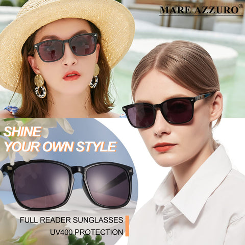 MARE AZZURO Outdoor Reading Sunglasses Women Readers Sunglasses 1.0 1.25 1.5 1.75 2.0 2.25 2.5 2.75 3.0 3.5 4.0