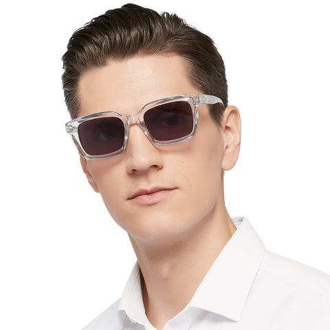 MARE AZZURO Reader Sunglasses Men Retro Square Sun Reading Glasses