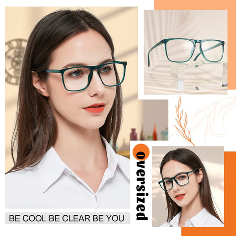 MARE AZZURO Oversized Reading Glasses Women Lightweight Large Readers
