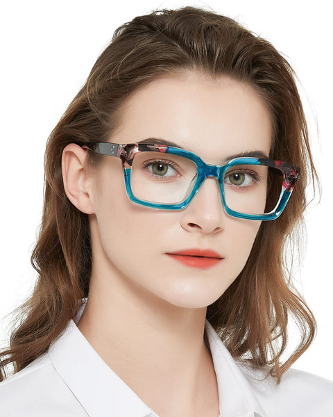 MARE AZZURO Oversized Reading Glasses For Women Stylish Readers Black Blue Coffee