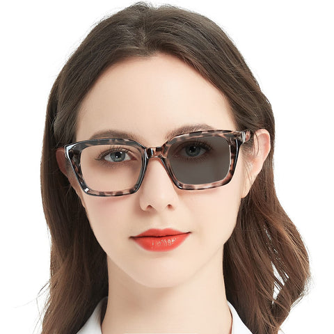 MARE AZZURO Photochromic Reading Glasses Women Blue Light Blocking Oversized Readers 1.0 to 4.0