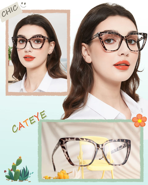 MARE AZZURO Oversized Reading Glasses for Women Large Cat Eye Readers