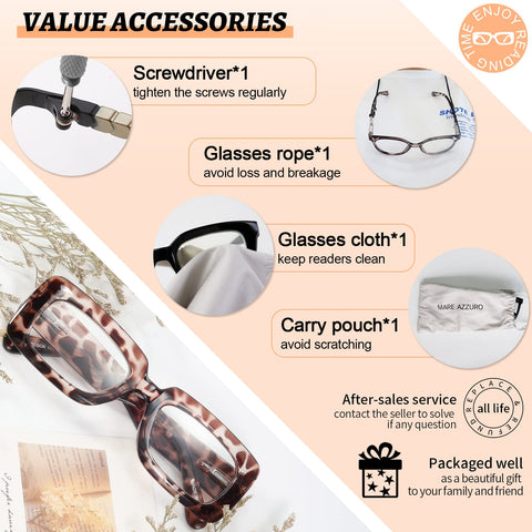 MARE AZZURO Wide Reading Glasses Women Designer Large Readers 1.0 1.25 1.5 1.75 2.0 2.25 2.5 2.75 3.0 3.5