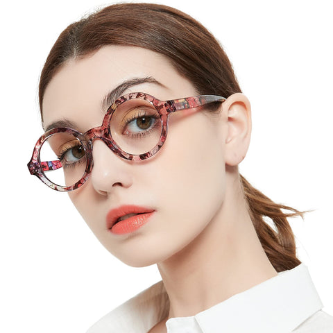 MARE AZZURO Round Reading Glasses 1.0 Women Stylish Readers 0 1.00 1.25 1.50 1.75 2.00 2.25 2.50 2.75 3.00 3.50 4.00 5.00 6.00