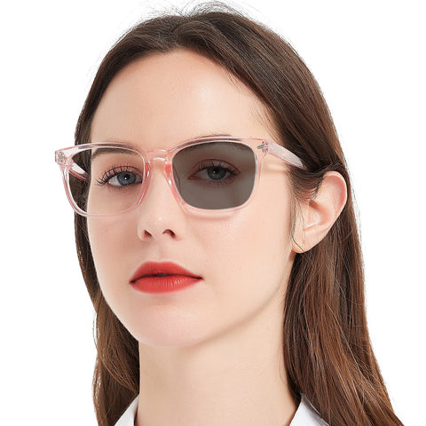 MARE AZZURO Photochromic Reading Glasses Women Blue Light Blocking Square Readers 1.0 to 4.0