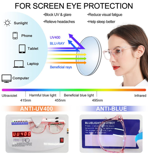 MARE AZZURO Photochromic Reading Glasses Women Blue Light Blocking Square Readers 1.0 to 4.0