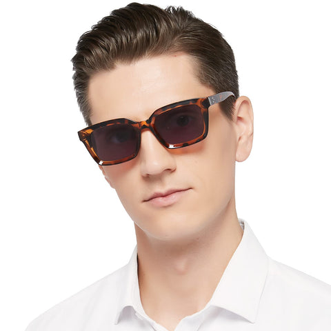 MARE AZZURO Reader Sunglasses Men Retro Square Sun Reading Glasses