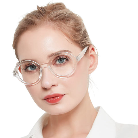 MARE AZZURO Round Reading Glasses 1.0 Women Stylish Readers 0 1.00 1.25 1.50 1.75 2.00 2.25 2.50 2.75 3.00 3.50 4.00 5.00 6.00