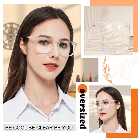 MARE AZZURO Oversized Reading Glasses Women Lightweight Large Readers