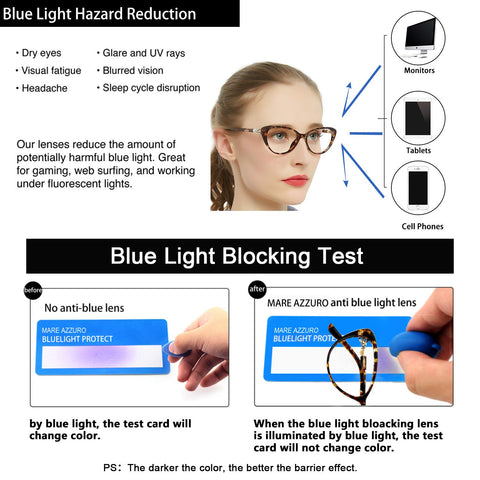 MARE AZZURO Progressive Computer Reading Glasses Women Multifocus Readers