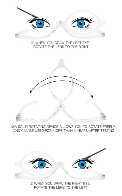 MARE AZZURO Eye Makeup Reading Glasses Women Folding Cosmetic Readers 1.0 to 6.0