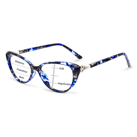 MARE AZZURO Progressive Computer Reading Glasses Women Multifocus Readers