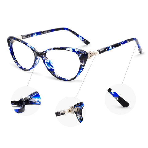 MARE AZZURO Progressive Computer Reading Glasses Women Multifocus Readers