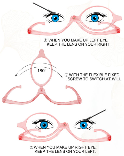 MARE AZZURO Eye Makeup Reading Glasses Women Folding Cosmetic Readers 1.0 to 6.0