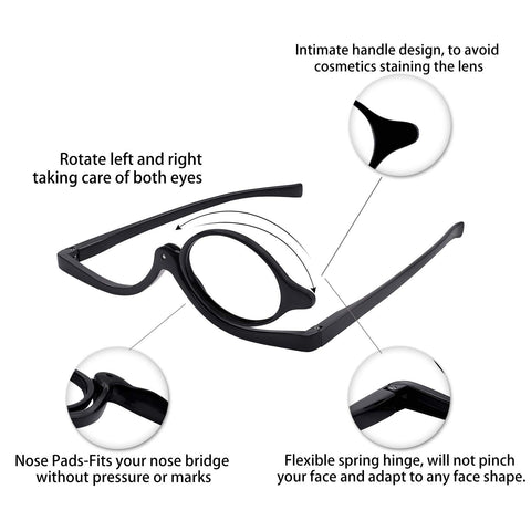 MARE AZZURO Eye Makeup Reading Glasses Women Folding Cosmetic Readers 1.0 to 6.0