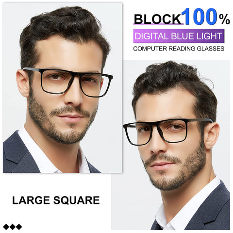 Anti Blue Light Reading Glasses Men Stylish Readers 1 1.25 1.5 1.75 2 2.25 2.5 to 6