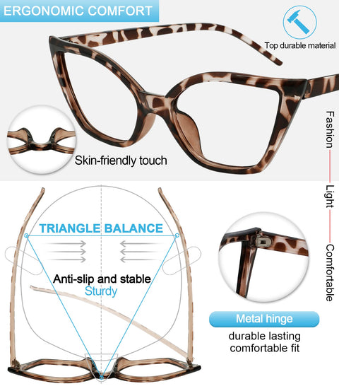 Cat Eye Reading Glasses For Women Retro Cute Readers MARE AZZURO  0 1.0 1.25 1.5 1.75 2.0 2.25 2.5 2.75 3.0 3.5 4.0 5.0 6.0