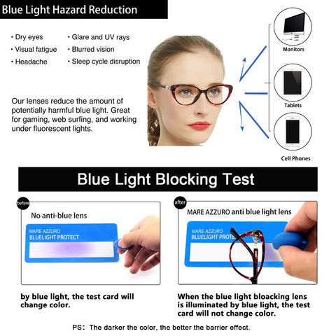 MARE AZZURO Progressive Computer Reading Glasses Women Multifocus Readers