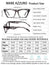 MARE AZZURO Oversized Reading Glasses For Women Cat Eye Readers  Fashionable
