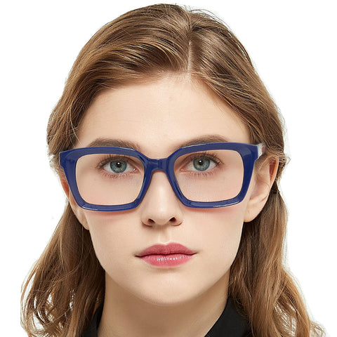 MARE AZZURO Oversized Reading Glasses For Women Stylish Readers Black Blue Coffee