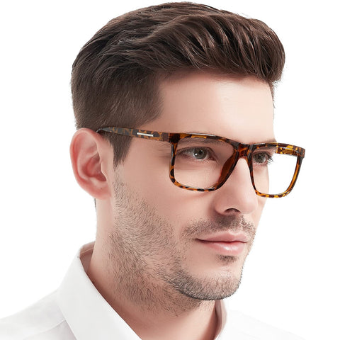 MARE AZZURO Oversized Square Reading Glasses Men Big Readers