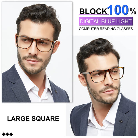 Anti Blue Light Reading Glasses Men Stylish Readers 1 1.25 1.5 1.75 2 2.25 2.5 to 6