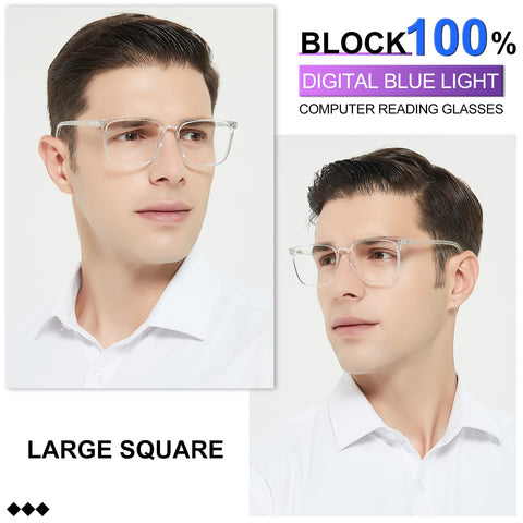 Anti Blue Light Reading Glasses Men Stylish Readers 1 1.25 1.5 1.75 2 2.25 2.5 to 6