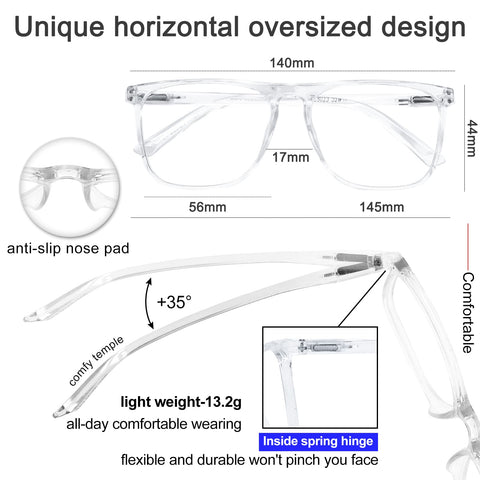 Anti Blue Light Reading Glasses Men Stylish Readers 1 1.25 1.5 1.75 2 2.25 2.5 to 6