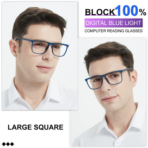 Anti Blue Light Reading Glasses Men Stylish Readers 1 1.25 1.5 1.75 2 2.25 2.5 to 6